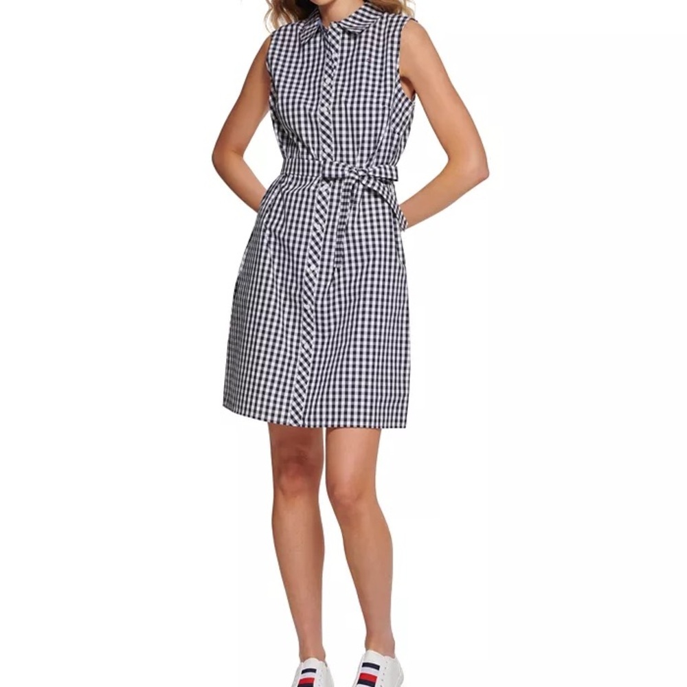 Tommy Hilfiger Women's Gingham-Print Belted Woven Dress

Size: 10

Brand New